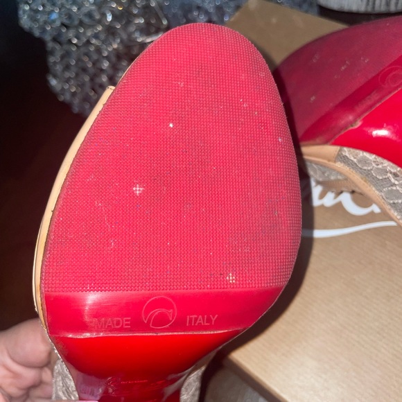 ❤️SOLD❤️ Christian Louboutin Chantilly Patent Hot Spring 100mm - Picture 6 of 11